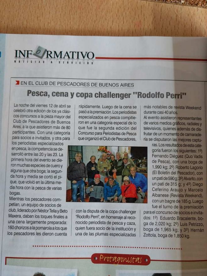 Revista Weekend en la cobertura del Concurso a la pieza mayor y Copa Challenger "Rodolfo Perri"